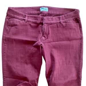 Old Navy Diva Daisy Wine Country Cropped Skinny Pants Womens 8